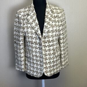 Marni Tweed Blazer Jacket EU 44 US 8 Classic Designer Career Quality Timeless